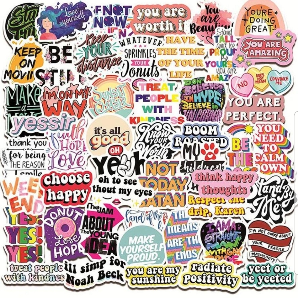 45 Stickers | Treat People with Kindness | No Repeats | Gloss Finish | Brand New